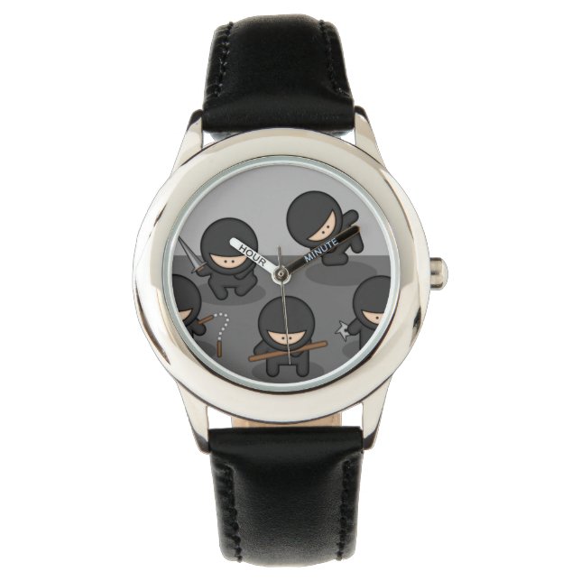 Relógio De Pulso Pequenos Ninjas Assistentes Para Crianças (Frente)