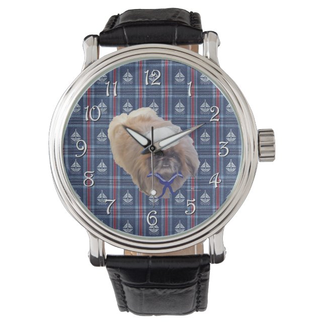 Relógio De Pulso Pequinês Marinheiro (Frente)