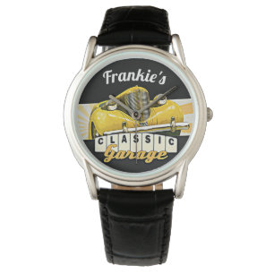 Relógio De Pulso Personalizado Seu nome Garagem Clássica