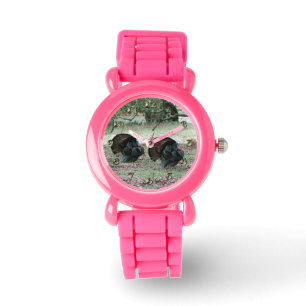 Relógio De Pulso Perus selvagens do Dia de Ação de Graças num Campo