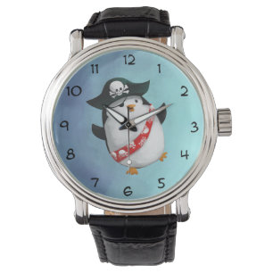 Relógio De Pulso Pinguim bonito do pirata