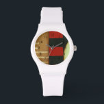Relógio De Pulso Pintura com Painel do Estilo Loft Contemporâneo<br><div class="desc">Uma pintura de estilo loft contemporânea com painéis e círculos multicoloridos. Outra criação incrível de Jennifer Goldberger,  compre esta peça e veja algumas de suas outras pinturas!</div>