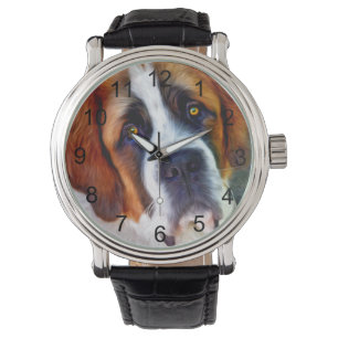 Relógio De Pulso Pintura do cão de St Bernard