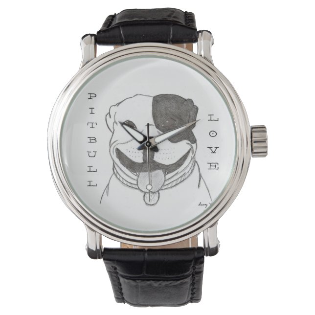 Relógio De Pulso Pitbull Love Watch (Frente)