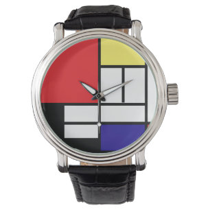 Relógio De Pulso PixDezines Arte Mondrian