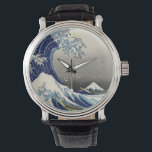 Relógio De Pulso PixDezines Vintage, Excelente Wave, Hokusai 葛 飾 北<br><div class="desc">PixDezinves Vintage da arte japonesa. A onda Excelente de Kanagawa é uma das mais vistas do mundo. O artista Hokusai,  1832 (Período Edo). Representando o okinami como as ondas do excelente,  NÃO como o tsunami. Melhorado digitalmente pela PixDezines. < 3="">Copyright © 2008-2014 PixDezines.com™ e PixDezines™ em zazzle.com</div>