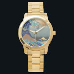 Relógio De Pulso PixDezines Vintage, Grande Onda, Hokusai 葛飾北斎の神奈川沖<br><div class="desc">PixDezinves Vintage da arte japonesa. A Grande Onda de Kanagawa é uma das mais vistas mundialmente. O artista,  Hokusai,  1832 (Período Edo). Representando okinami como as grandes ondas,  NÃO tsunami.  Digitalmente aprimorado por PixDezines.
< 3=""> Copyright © 2008-2014 PixDezines.com™ e PixDezines™ na zazzle.com</div>