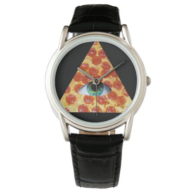 Relógio De Pulso Pizza Illuminati (Frente)