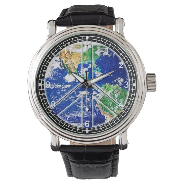 Relógio De Pulso Planeta Terra - World Peace Watch (Frente)