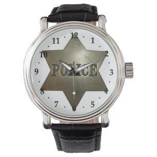 Relógio De Pulso Polícia - Crachá Art Watch