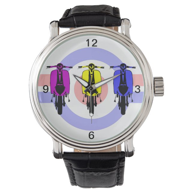 Relógio De Pulso Pop do patinete Vintage (Frente)