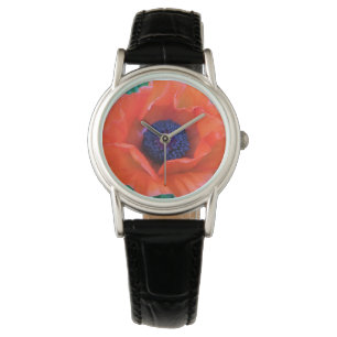 Relógio De Pulso PoPPY Oriental Red Orange —