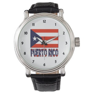 Relógio De Pulso Porto Rico e Bandeira de Porto Rico