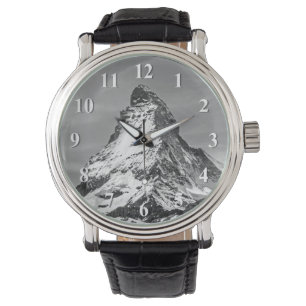 Relógio De Pulso Preto e Branco Matterhorn com Números