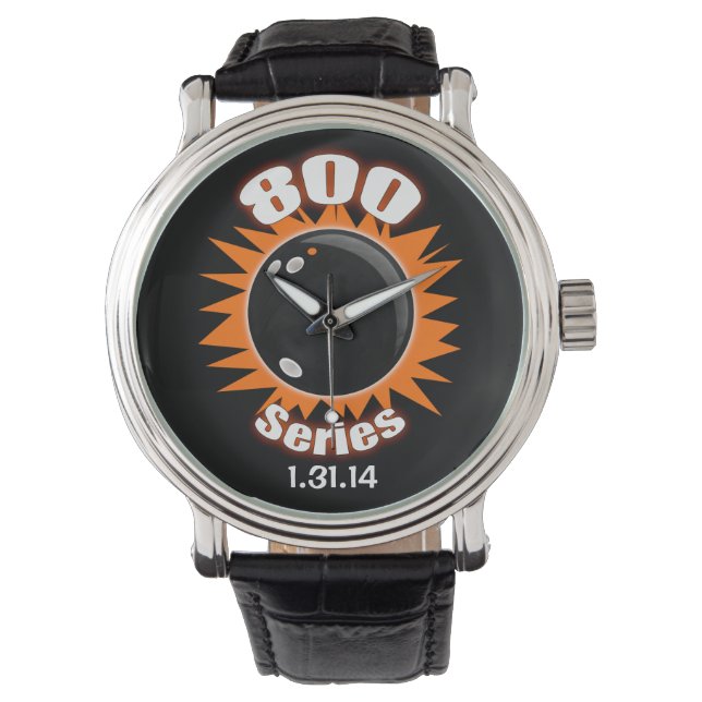 Relógio De Pulso Preto e Laranja da Série 800 (Frente)
