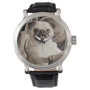 Relógio De Pulso Pug do café