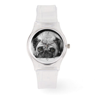 Relógio De Pulso Pug triste