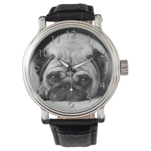 Relógio De Pulso Pug triste