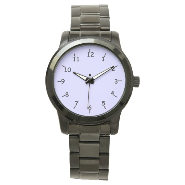 Relógio De Pulso Pulseira Preta Sobredimensionada (Frente)