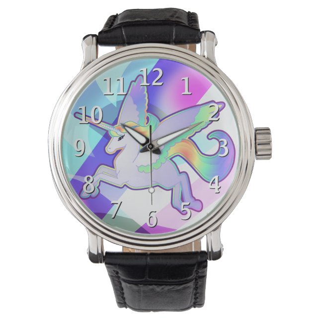 Relógio De Pulso Rainbow Alicorn (Frente)
