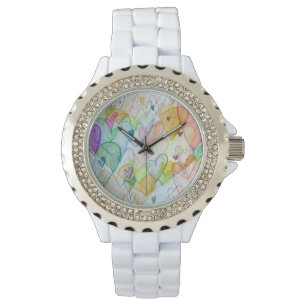 Relógio De Pulso Rainbow Community Hearts Custom Art Watch Design