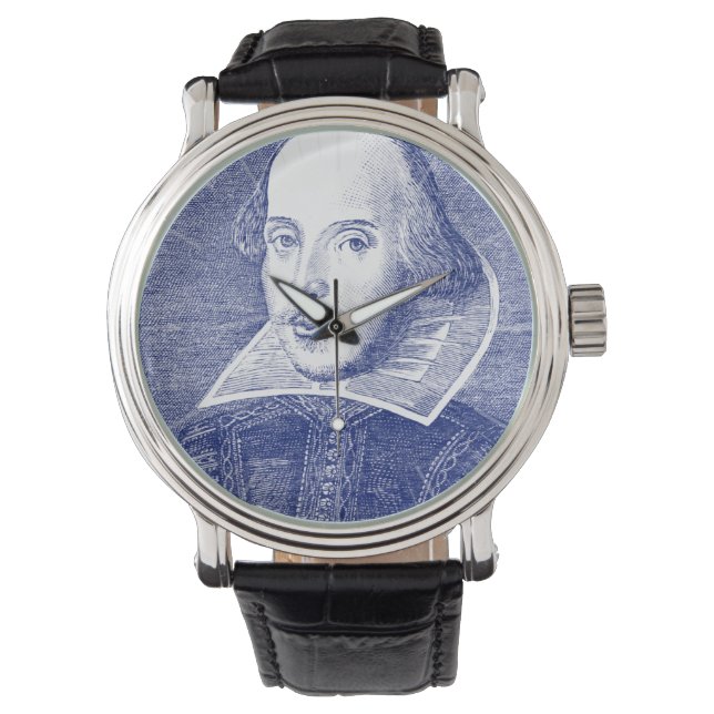 Relógio De Pulso Retrato de William Shakespeare Primeiro Fólio (Frente)