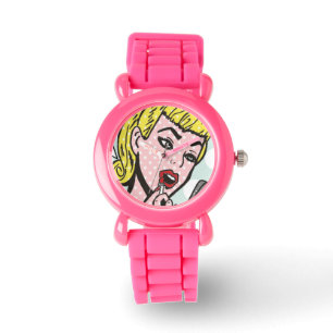 Relógio De Pulso Retro Comic Book Cutie Watch