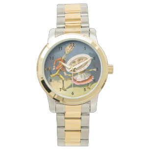 Relógio De Pulso Rima Infantil Vintage Mother Goose Hey Diddle