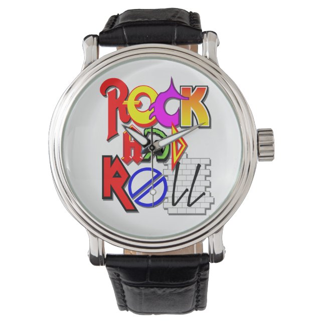 Relógio De Pulso Rock and Roll Watch (Branco) (Frente)