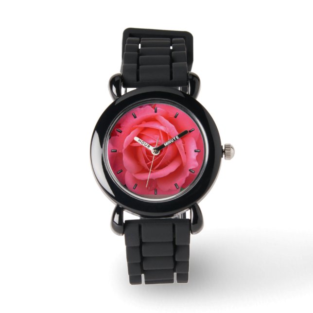 Relógio De Pulso Rosa vermelha Assistentes Românticos Rosa Rosa Ros (Frente)