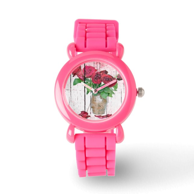 Relógio De Pulso Rosa Watch (Frente)