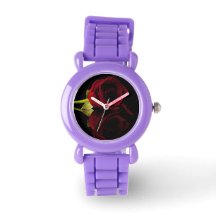 Relógio De Pulso Rosas/Relógios de aço inoxidável com bezel persona