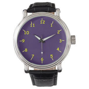 Relógio De Pulso Roxo e Amarelo