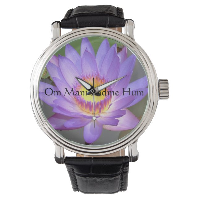 Relógio De Pulso Roxo Lotus Blossom Watch (Frente)