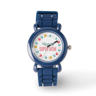Relógio de Pulso Royal Blue Floral I Love My Super