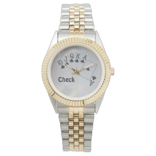 Relógio De Pulso Royal Club Flush Poker Cards Padrão,