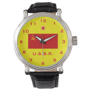 Relógio De Pulso Rússia (URSS) Red Flag Wrist Watch
