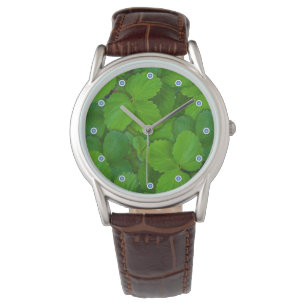 Relógio De Pulso Santo Basil Tulsi Green Mint Folhas