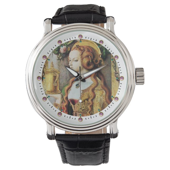 Relógio De Pulso SANTO MARY MAGDALENE Gemstones cor-de-rosa, branco (Frente)