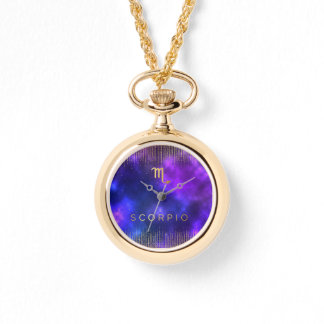 Relógio De Pulso Scorpio Zodiac - Monitoramento Dourado Personaliza