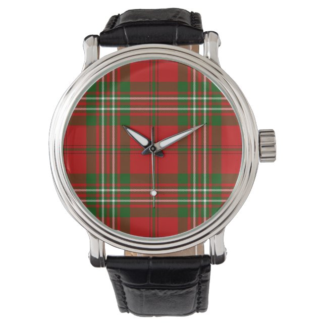 Relógio De Pulso Scott tartan Red xadrez (Frente)