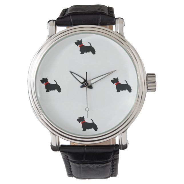 Relógio De Pulso Scottie dog mans Vintage watch (Frente)