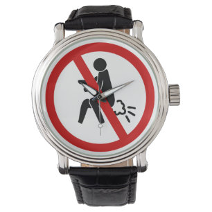 Relógio De Pulso SEM Fartura ⚠ Sinal De Banheiro Tailandês Engraçad