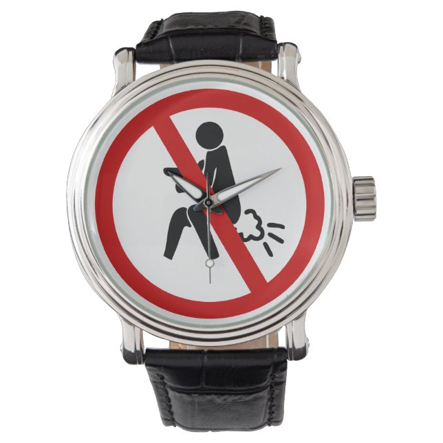 Relógio De Pulso SEM Fartura ⚠ Sinal De Banheiro Tailandês Engraçad (Frente)