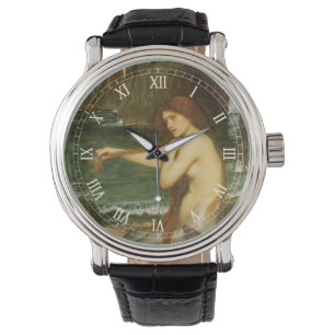 Relógio De Pulso Sereia pelo Waterhouse de JW, arte da mitologia do