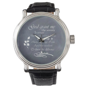 Relógio De Pulso Serenity Prayer Watch, design de quadro, único