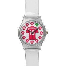 Seu Nome Futebol Watch - Camisas Vermelhas