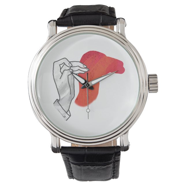 Relógio De Pulso Silhouette Camel Vermelho Mão (Frente)