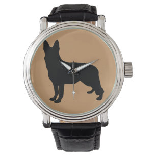 Relógio De Pulso Silhueta do german shepherd