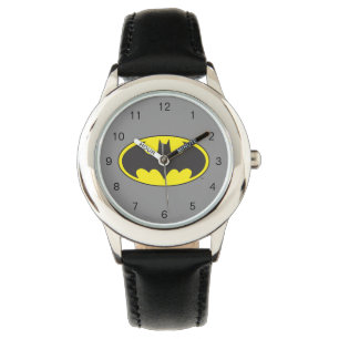 Relógio De Pulso Símbolo Batman   Logotipo Oval Bat